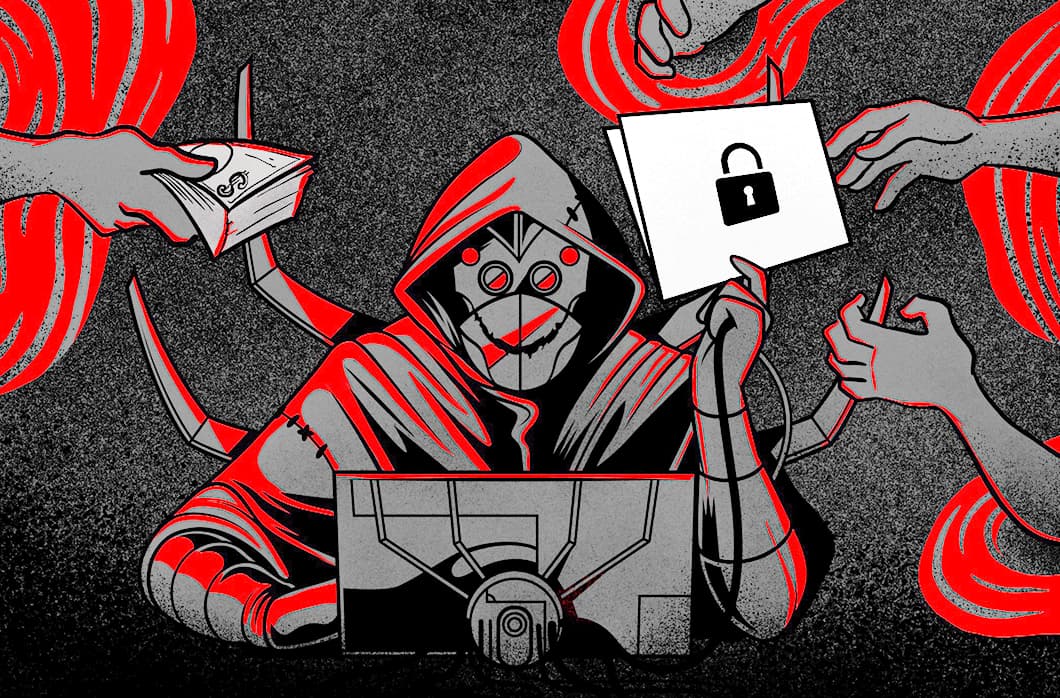 Ransomware attack screen